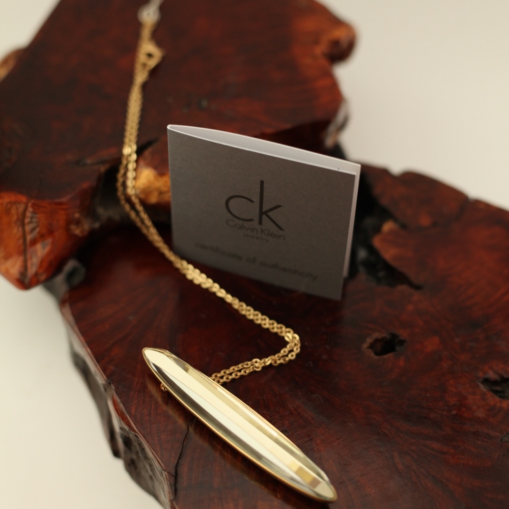 Big Continuity Calvin Klein Necklace Light Yellow - Picture 3 of 3